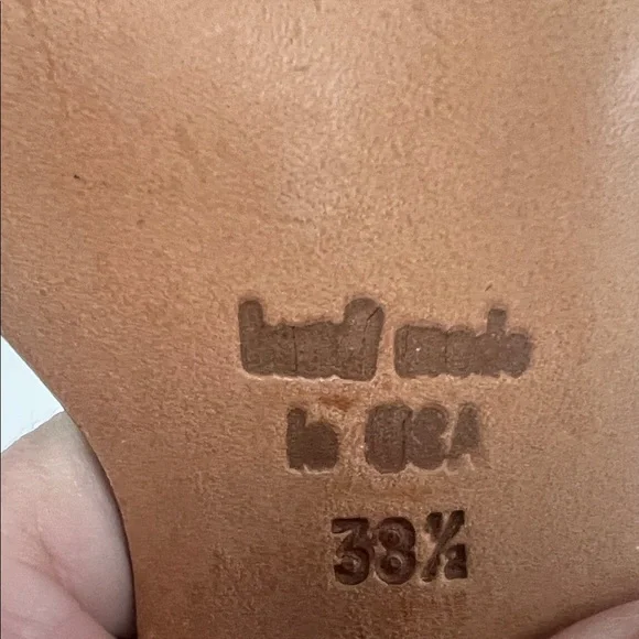 Cydwok Leatyer Strappy Sandals With Horn Heel - Picture 8 of 8